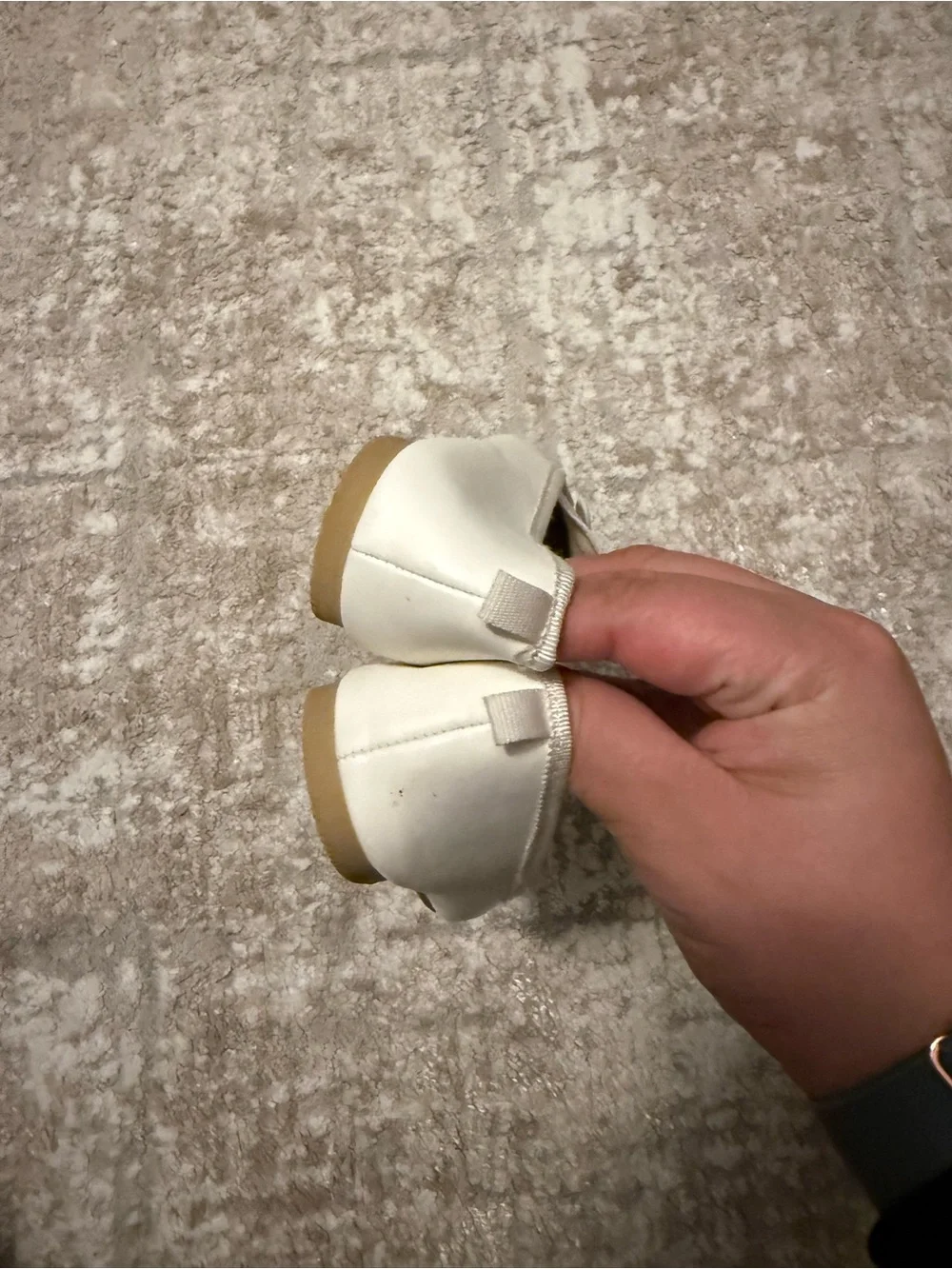 Children's eggshell Ballet Flats with Bow size 11C